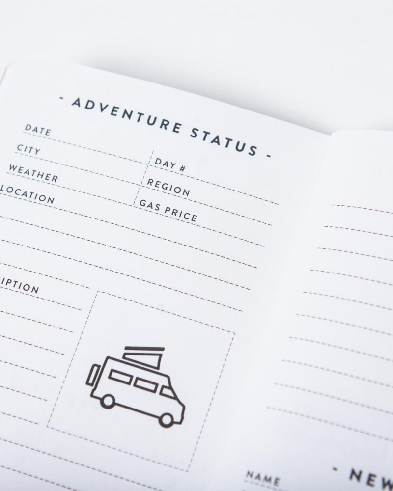 Go-Van road trip notebook