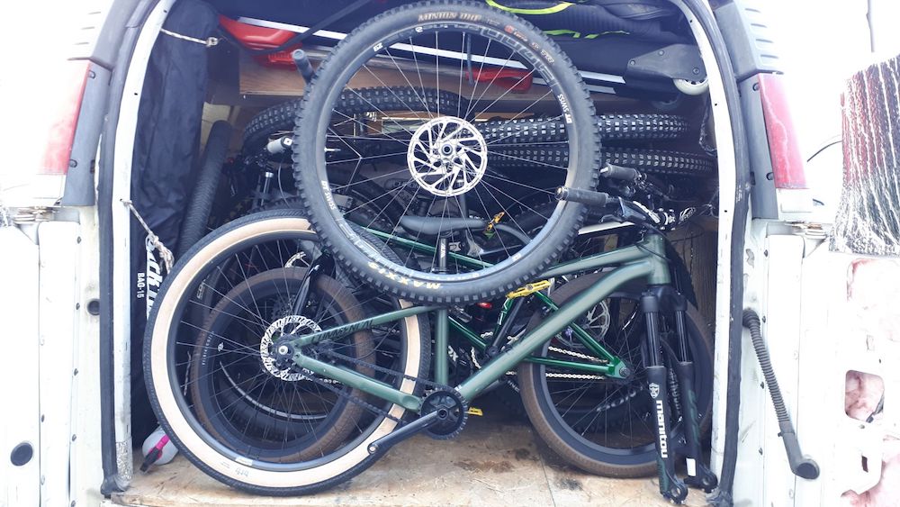 storing bikes in rear of van - mountain bike adventures