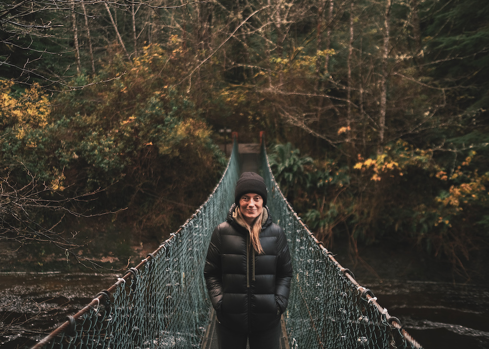 canadian suspension bridge - southern vancouver island