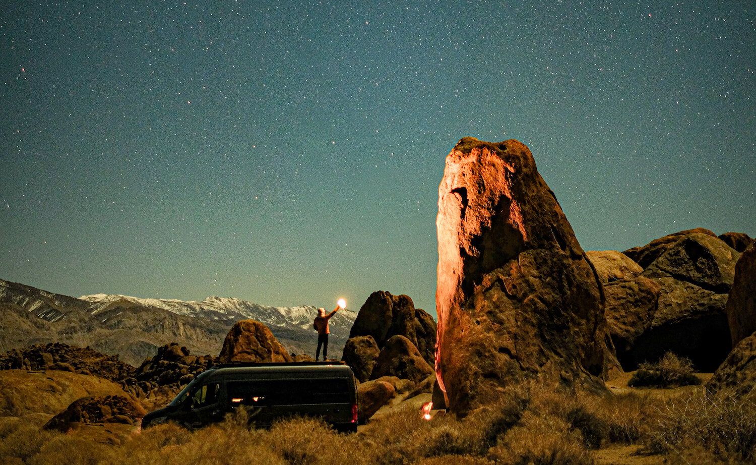 national park at night - traverser frontière américaine