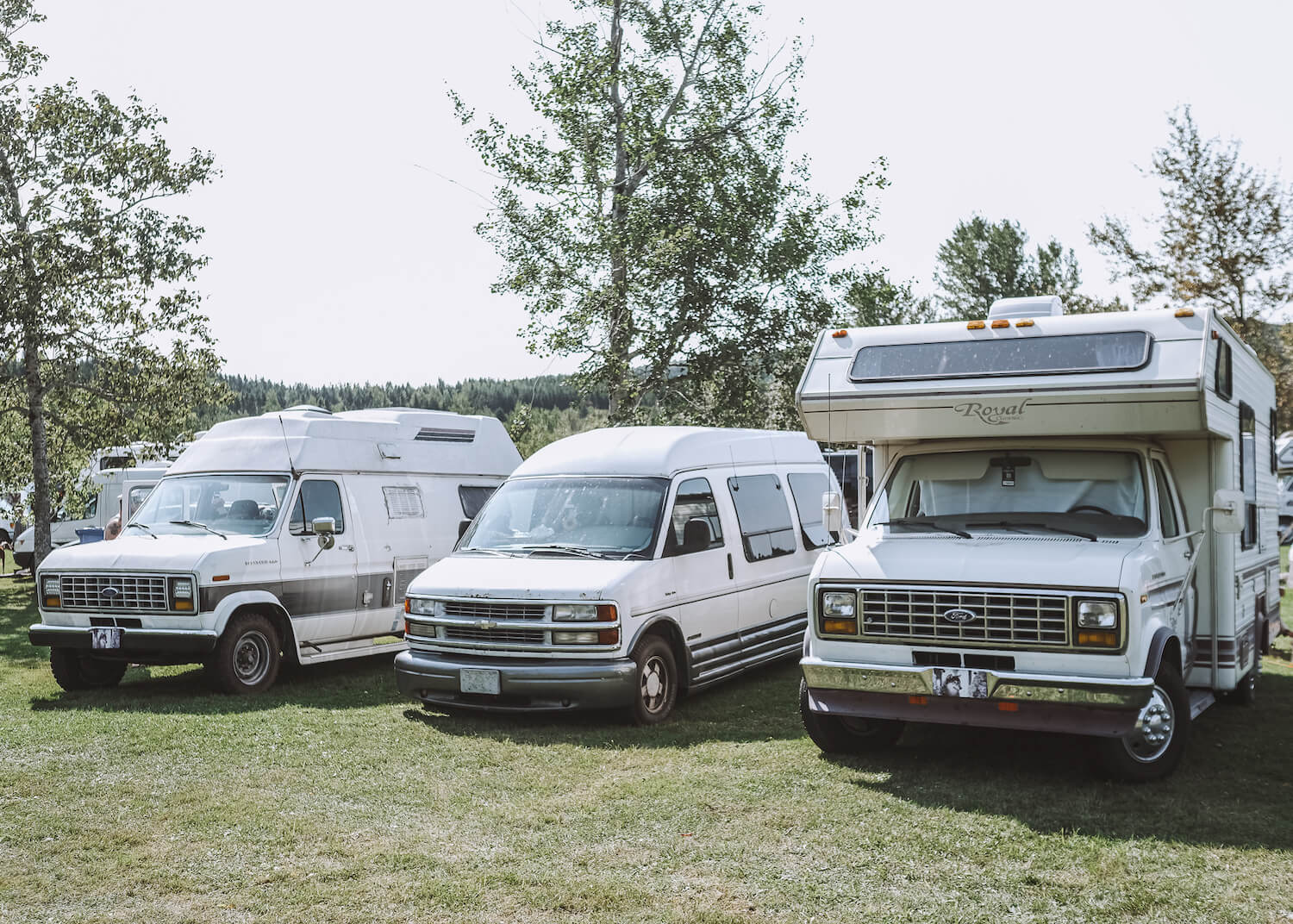deux vans vintage et un VR