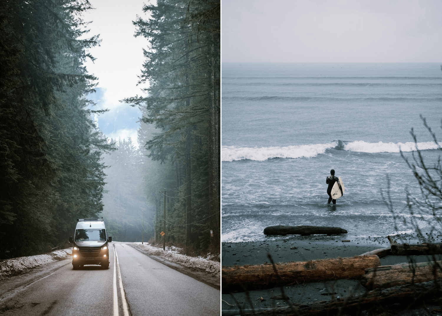 ouest canadien van surf - escape winter in a van