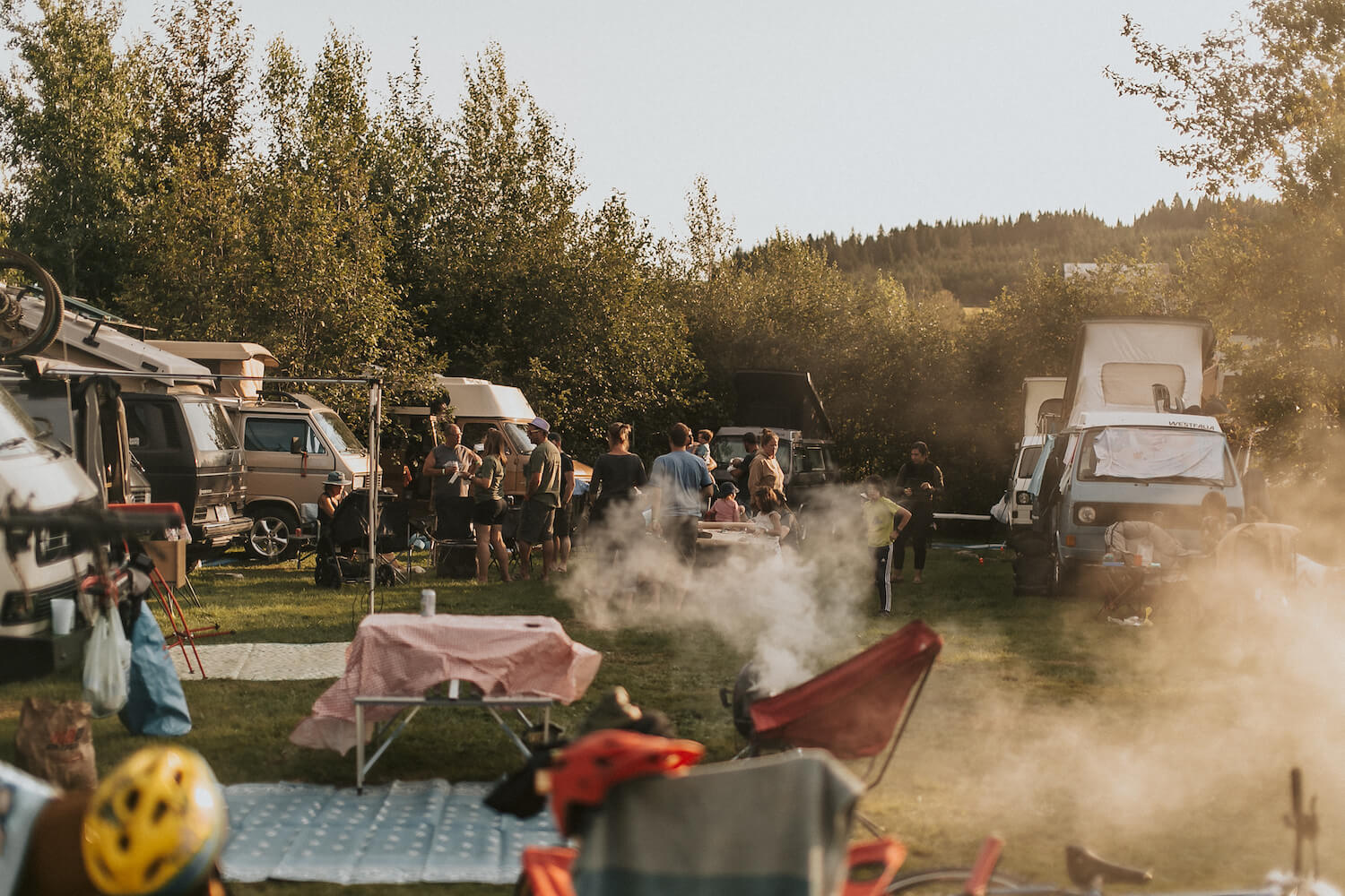 camping et barbecue de vans